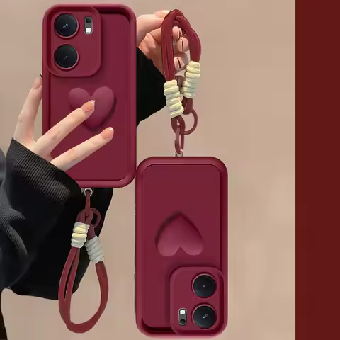 For Xiaomi POCO X7Pro Case POCO X 7Pro Phone Case POCO X7Pro POCO X7 Pro Love Heart Hand Strap Cover