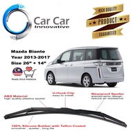 Mazda Biante Wiper 2013-2017, Silicone Wiper Blades, Car Windshield ( 1 pair -Size 26"/14" )