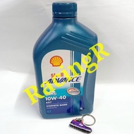 MOTORCYCLE ENGINE OIL SHELL ADVANCE 4T AX7 10W40 1L SYNTHETIC BASED ( 100% ORIGINAL STOCK LAMA )