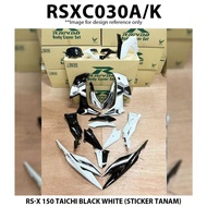 Cover Set Rapido RSX Honda 150 Taichi Black White RSX150 Accessories Motor RS-X RS-X150 Coverset Hitam Putih