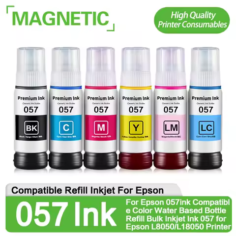 Compatible For Epson 056 057ink Compatible Color Water Based Bottle Refill Bulk Inkjet Ink 057 for E