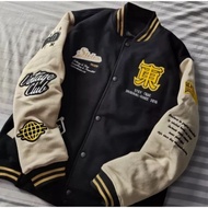 Men's & Women's Full Embroidery Varsity Baseball Jacket - VARSITY BASEBALL JACKET Kanji Varsity Base