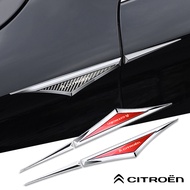 2pcs alloy car stickers car accsesories accessory for citroen c2 c2r2 c3 c4 c5 c5x c6 c8 vts vtr xtr