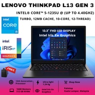 Lenovo ThinkPad L13 Gen 3 Intel Core i5 12th Gen 16GB 512GB Nvm | Thin & Lightweight | Business, Stu