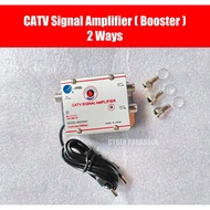 TV Booster, TV signal amplifier, catv signal amplifier, 1 branch antenna, 2 TVs