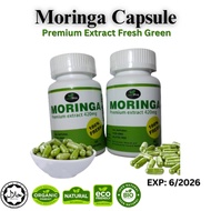 Kapsul Moringa Daun Kelor (Premium Extract) Halal & KKM Certified | Full Bottle - 60 Biji