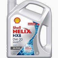 Shell Helix HX8 SN Plus 0W-20 4L (FREE GIFT SHELL TOWEL)