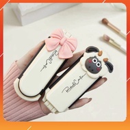 Foldable comb with sheep head or bow with convenient mirror 2 in 1 hot hit orange orange