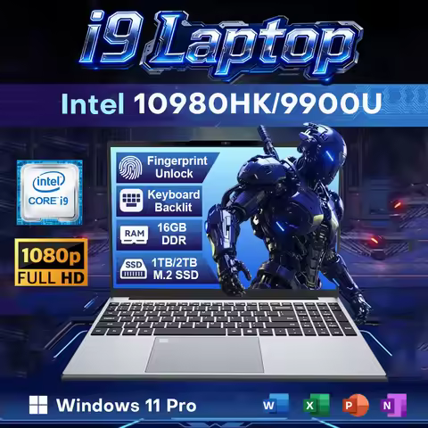 15.6 inch 1920*1080 Laptop Computer PC intel i9 10980HK 9900U Windows 11 Laptop 16GB RAM 1TB 2TB SSD