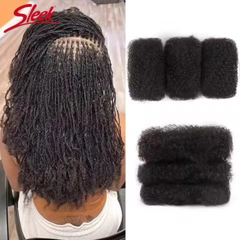 Sleek Remy Afro Kinky Curly Bulk Hair For Braiding QVR Peruvian Virgin Human Hair Bulk For Locs Natu