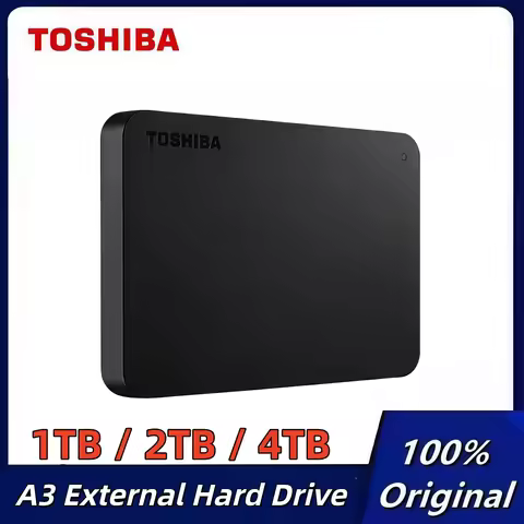 Original Toshiba A3 4TB 2TB 1TB Portable External Hard Drive USB 3.0 Canvio Basics External HDD for 