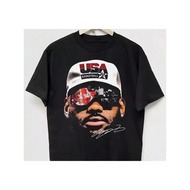 T-SHIRT James Vtg Wajah Besar Kobe Morant Rodman Hip Hop Drake Merch La Y2K Lelaki Kasual Lengan Pen