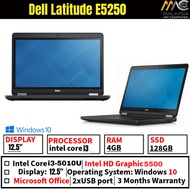 LAPTOP DELL E5250 12.5" INTEL CORE i3 5TH GEN - 4GB RAM - 128GB SSD STORAGE WINDOWS 10 PRO