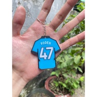 Manchester City Phil Foden 2024 season jersey keychain, car keychain, football keychain, Man City ke