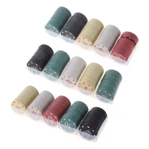 100Pcs Casino Chip Game Chip Teaching Coin Plastic Counting Counters Chip Small Learning Counters Ch