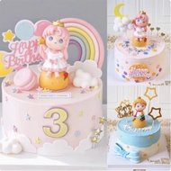 Planet Prince Princess Cake Decoration Ornament Baby Birthday Cake Decoration Accessories