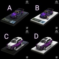 Time Micro TM 1:64合金模型！2款車型同時預售中，Sky Purple星空紫塗裝。RWB964寛体改裝版，Cullinan庫里南Mansory改裝版。
