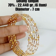 Gelang Tangan Emas / Mas Kuning 70% Berat 22.440 Gram Diameter 7Cm..