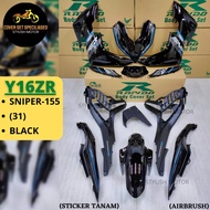 (STICKER TANAM/AIRBRUSH) RAPIDO COVER SET YAMAHA Y16 Y16ZR SNIPER-155 (31) BLACK