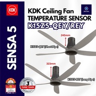 KDK CEILING FAN K15Z5-QEY /K15Z5-REY 5 BLADES REMOTE CONTROL & TEMPERATURE SENSOR [60"/150CM]