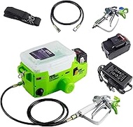 Portable Airless Paint Sprayer, 15Mpa Backpack Handheld Paint Sprayer, 1.1L/Min High Pressure Wall S