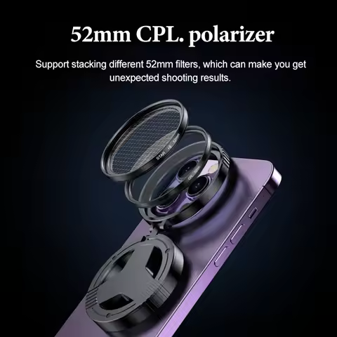 52mm variable nd cpl iphone 15 pro filter nd filter variable smartphone cellular polarizer filter ph