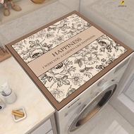 Washer Dryer Top Mat Cover Floral Printed Washing Machine Top Cover