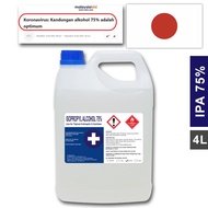 ✷75 IPA  Isopropyl Alcohol  Rubbing Alcohol  Antiseptic  Hand Sanitizer 4 Liter▼