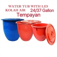 Kolah Air Mandi Tempayan 24-37 Gallon Kolam Air Tebal Water Tub / Tong Mandi / Tong Air Plastic / Wa
