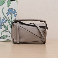 LOEWE Puzzle18幾何包迷你MINI沙色牛皮肩背包