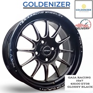 (2pc)flow forming sport rim 15" 7jj 4H100 GAIA 57CR TE37 kereta 15x7 4H100