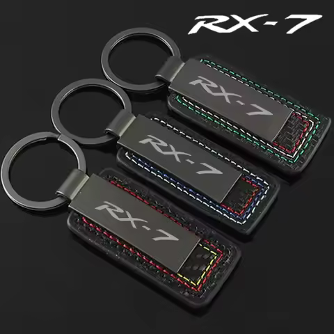 Leather Car Emblem Keychain Pendant Auto Key Chain Key Holder for Mazda RX7 RX-7 MS Speed CX4 6 Aten