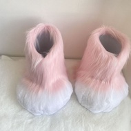 Pink Fluffy Beast furry Feet Two-Dimensional furry Ready Stock Finished Outdoor Feet furry