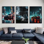 Trending Cars Retro Porsche 911 GT3 RS City Poster and Prints Canvas Painting Wall Art Pictures for 