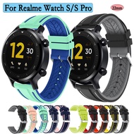 22mm Strap For Realme Watch S / S Pro Silicone Strap Smartwatch Replacement Multiple-Color WithTextures Band Accessories