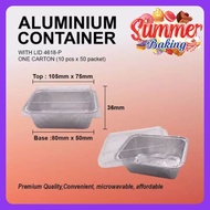 10pcs Aluminium Baking Foil Container With Lid 4618-P