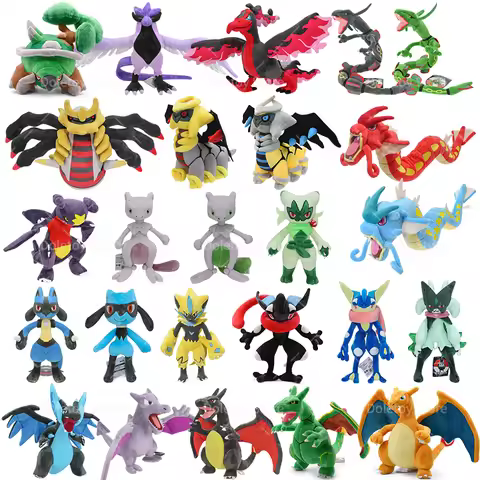 50 Styles Pokemon Plush Shiny Gyarados Charizard Garchomp Hisuian Zorua Ho-Oh Lucario Anime Stuffed 