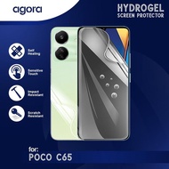 LAYAR Anti-Scratch Hydrogel For poco C65 Hydrogel SCREEN Protector Film - ANTI SPY, FULL SCREEN, POC