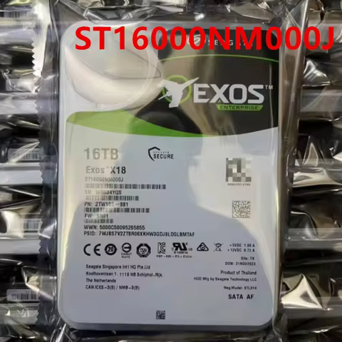 NEW Original Hard Drive For SEAGATE 16TB SATA 3.5" 7.2K HDD ST16000NM000J ST16000NM000D