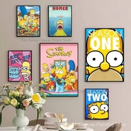 ZGBO 1pc frameless Canvas Painting C-Classic Adult Animation S-Simpsons Whitepaper Poster Paper Stic