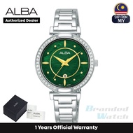 [Official Warranty] Alba AH7BF3X AH7BF3X1 Women's Fashion Green Dial Stainless Steel Strap Watch