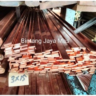 Copper busbar strip plate 2mm thick x W.15mm x P.50cm