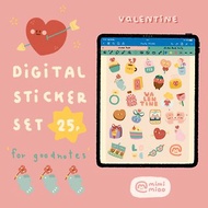 數位 Valentine Digital Sticker for Goodnotes,Notability,Etc.
