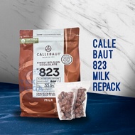 (Repack) Callebaut Milk Milk Milk 823 (250, 500 gr) Callets 33.6% Couverture Chocolate Coin Calebaut