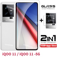 IQOO 11 5G ฟิล์มกระจกนิรภัยคลุมทั้งหมดสำหรับ IQOO 11 5G Z7X Z7 IQOO11 5G ฟิล์มกันรอยด้านหน้าหลังเลนส์ป้องกันหน้าจอเลนส์กล้องหลังกระจก
