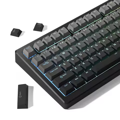 132 Key Polar Day PBT Double Shot Top Print Shine Through Backlit keycaps For MX Mechanical Keyboard