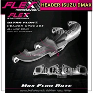 FLEX HEADER ISUZU DMAX 2.5 3.0 4JJ1 4JK1 EXHAUST MANIFOLD TURBO THAILAND ULTRA FLOW BANANA PIPE INLE
