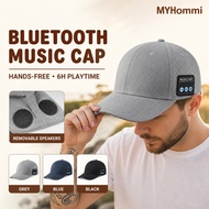 MYHOMMI Hat with Bluetooth Speaker Adjustable Wireless Smart Speakerphone Cap for Outdoor Sport