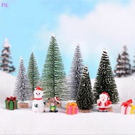 FIL 3Pcs/Set Pine  Christmas Tree Craft Fairy Garden Miniature Terrarium Decor OP