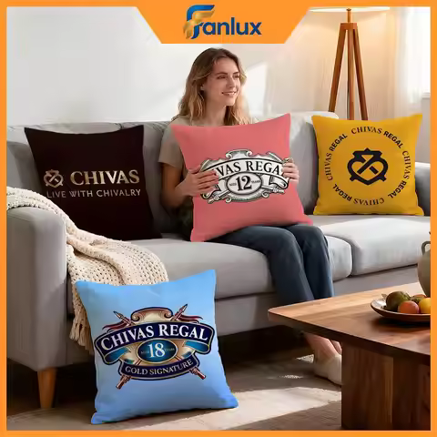 Premium Chivas Regal Cushion Cover 4Pcs Decorative Covers Soft Cushion Case for Sofa Couch Decor 40x